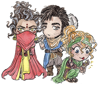 chibi art of Skal characters