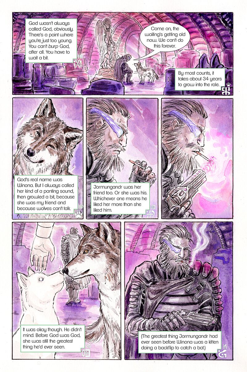By Man and Angels sample page 3, issue 1.