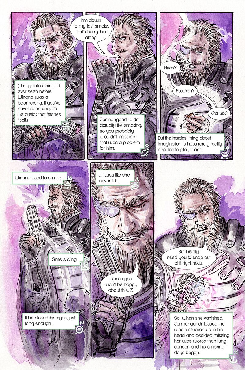 By Man and Angels sample page 4, issue 1.