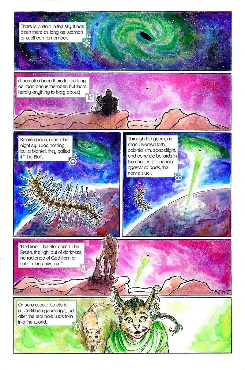 By Man and Angels sample page 2, issue 2.
